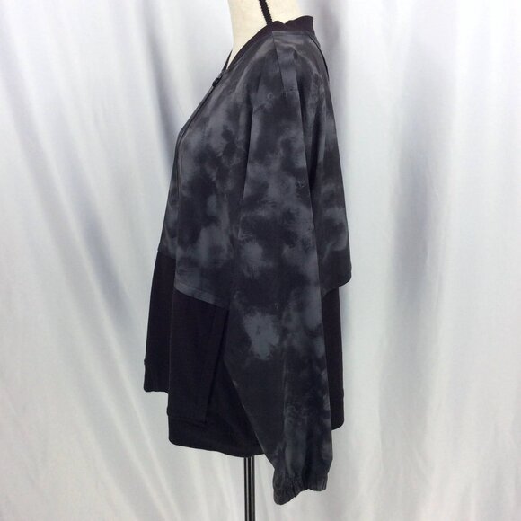 Tek Gear DryTek Plus Size Mixed Media Windbreaker Jacket Womens 1X Black Workout - Picture 5 of 11